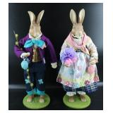 Hallmark Heritage Mr. & Mrs. Bunny Statues