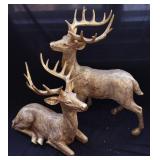 2pc Golden Plastic Deer Statues