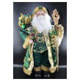 Christmas Peacock Emerald Green Santa Claus