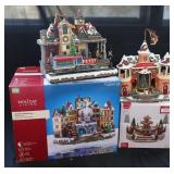 4pc Christmas Village Style Scenes