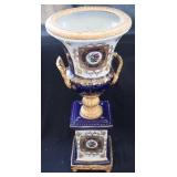 French Limoges Cobalt Urn