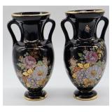 2pc Ceramic Hand Made Greek Vases