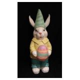 Ceramic Gnome Easter Bunny Statue