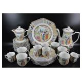 31pc. Eygpt Octagon Porcelain Dish Set