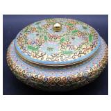 Chinese Cloisonne Enamel Lidded Bowl