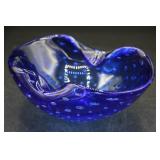 Murano Style Cobalt Blue Bowl/Ashtray