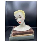 Vintage Glamour Girl Head Vase