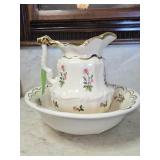 Antique Wash Bowl and Pitcher