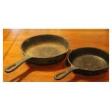 Pair of Antique Cast Iron Skillets