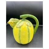 Vintage Ceramic Cantaloupe Melon Pitcher