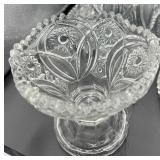 Cut Glass Sawtooth Edge Compote