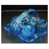 Stunning Murano Style Ice Blue Bowl