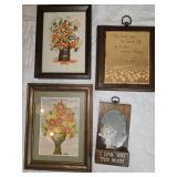Four pieces Vintage Wall Art