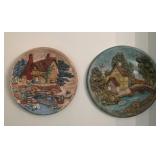 Pair of 3D Art Ceramic Clay Decorative Wall Dï¿½cor