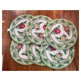 Six Large Round Placemats