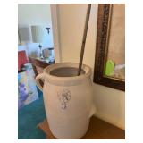 Antique Indian Head #3 Handled Crock