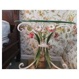 Vintage Italian Floral Metalwork Table