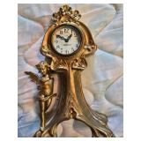 Heavy Brass Art Nouveau Clock & Anniversary Clock