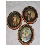 Set of 3 Oval Mini Prints Italy