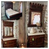 Antique Victorian Bedroom Suite - 3 Pieces
