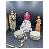 Skookum Dolls, Corn Husk Doll and Drums