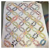Wedding Ring Quilt - Handmade