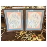 Original Watercolor Iris Flowers
