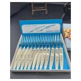 Vintage 24K Gold Plated Rose Designer Utensils