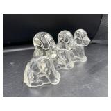 Vintage 1940s Depression Clear Glass Mopey Dog