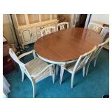 Vintage French Provencial Dining Table & Chairs
