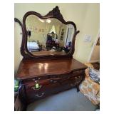 Antique Carved Solid Wood Dresser