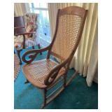 Antique Cane Back Rocking Chair
