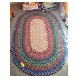 Hand Made Wool Braided Rug - Signed