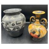 Vintage American Navajo Pottery Vase & Jar