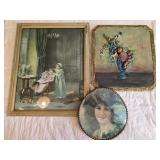 Two Victorian Prints & 1 3-D Art
