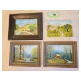 Set of 4 small oil paintings - Ruby Ailor Artist