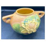 Roseville Double Handle Water Lily Vase