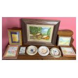 Collection of Watercolors and Oil on Canvas