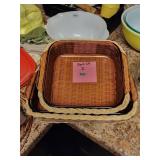 Amber Baking Dishes With Basket