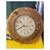 Brass Ship Porthole Wall Clock