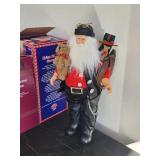 Christmas Biker Santa Claus Statue