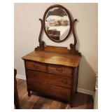 Antique Solid Wood Victorian Style Dresser