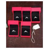5 Adjustable Costume Rings