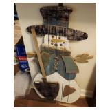 Large Wooden Snowman