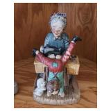 Grandmas Sewing Childs Pants Statue