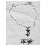 Sea Turtle Necklace And Earring Set