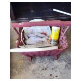Basket Magizine Rack With Contants