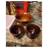 Brown Stoneware Bowls