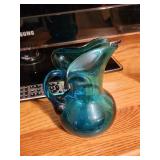 Blue Glass Pitcher