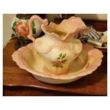 Pink Pitcher And Bowl
